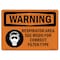 Signmission OSHA Warning Sign, 10" Height, Aluminum, Respirator Area See MSDS For Correct Filter, Landscape OS-WS-A-1014-L-12816 - alternate 1